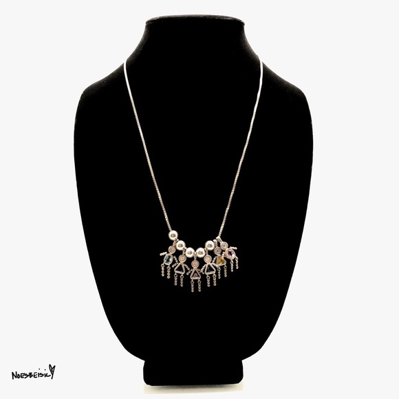 Vintage Jewelry - 🚫SOLD•Ⓜ️🚫 Vintage Silver Birthstone Babies Charm Necklace